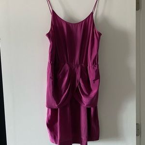Derek Lam Silk Spaghetti Straps Peplum Mini Dress 6